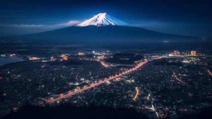 富士山　イメージイラスト　generative AI