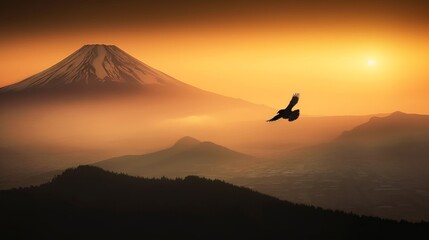 富士山　イメージイラスト　generative AI