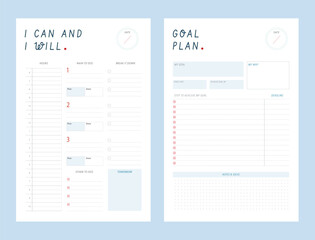 I can and I will goal Planner. Plan your day make dream happen.	