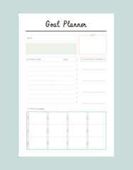 Goal Planner. Plan your day make dream happen.	