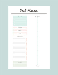 Goal Planner. Plan your day make dream happen.	