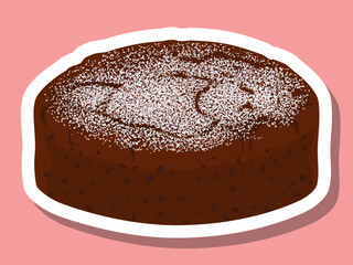 ステッカー風ガトーショコラ