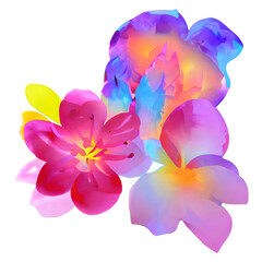 Obraz na płótnie Canvas cute watercolor flower generative ai