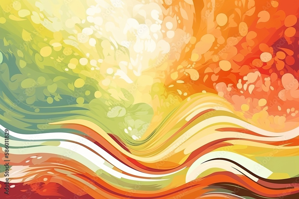 Poster vibrant and colorful abstract background created with generative ai technology