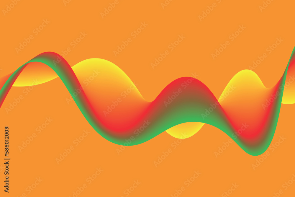 Aufkleber colorful gradient wave line. fluid abstract background. suitable for landing page and computer deskt