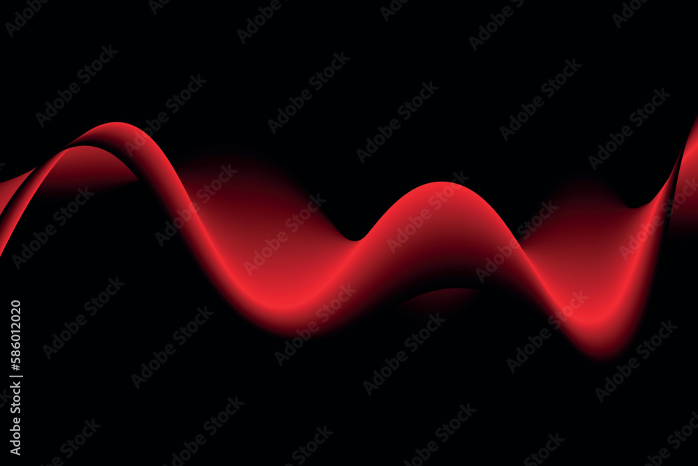 Poster red and black wave abstract background, suitable for landing page and computer desktop background. v