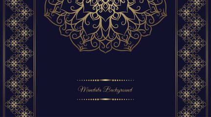 luxury background with golden mandala ornament