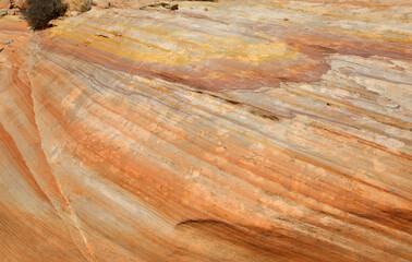 Naklejka premium Orange stripes in rock - Valley of Fire State Park, Nevada