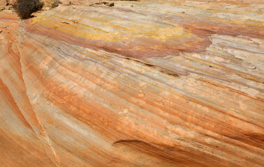 Orange stripes in rock - Valley of Fire State Park, Nevada