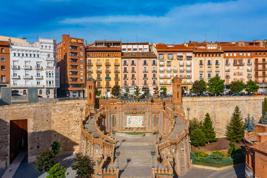Escalinata del Ovalo staircase in Spanish town Teruel