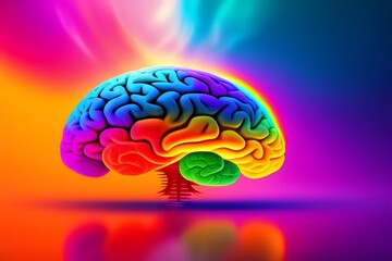 Rendering of "Colorful Mind Explosion". Generative AI. 