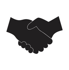 hand shake vector icon illustration.