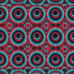 Mesmerizing Optical Illusion Design Pattern with Circles or Eyes
