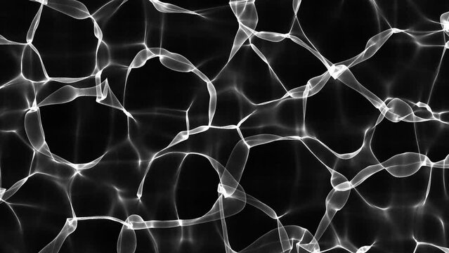 White animation of smoke motion. 2D computer rendering pattern