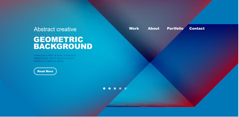 Dynamic triangle design with fluid gradient colors abstract background