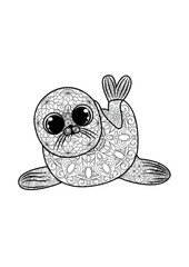 BABY SEAL FISH mandala entangle