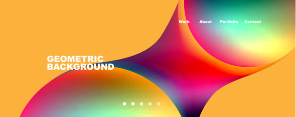 Round shapes and circles geometric abstract background. Vector Illustration For Wallpaper, Banner, Background, Card, Book Illustration, landing page