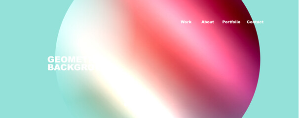 Round shapes and circles geometric abstract background. Vector Illustration For Wallpaper, Banner, Background, Card, Book Illustration, landing page