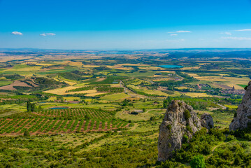 Agricultural landscape of Aragon region in Spain