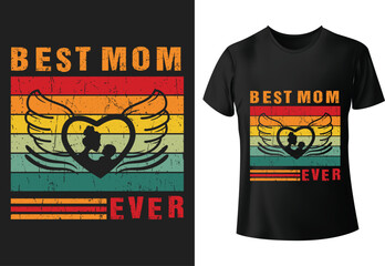 Best mom ever  mother's day t shirt design template