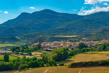 Panorama view of Spanish village Loarre