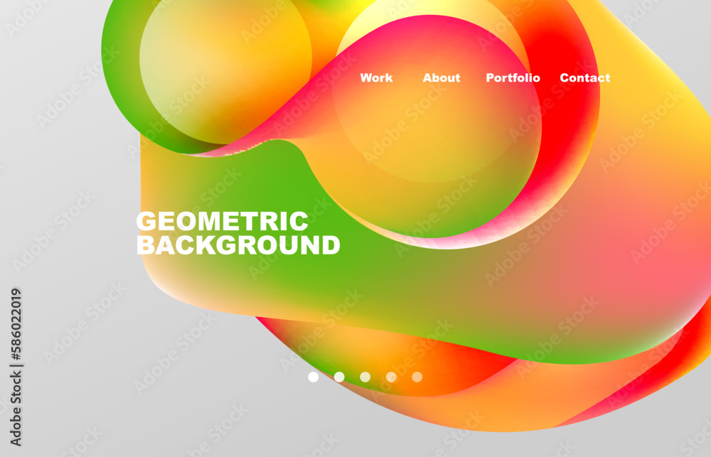 Fototapete abstract liquid background for your landing page design. web page for website or mobile app wallpape