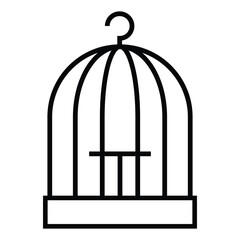 Bird cage icon vector