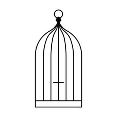Bird cage icon vector