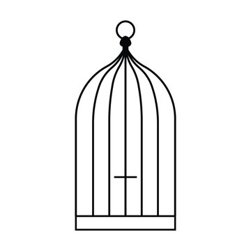 recommend clip art: Bird cage icon vector