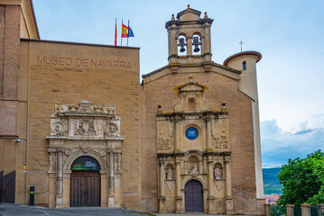 View of the museo de navarra in Pamplona, Spain