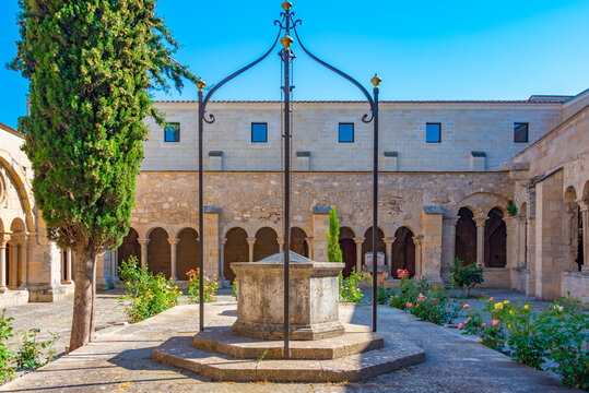 Cloister of cistercian monastery of Santa Maria of Vallbona de les Monges, Spain