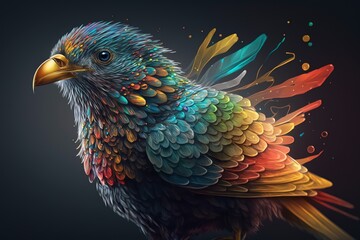 Fototapeta premium Discover our diverse collection of bird artworks featuring various breeds, created using different art styles and techniques. From realistic to abstract, this collection offers a range of options.