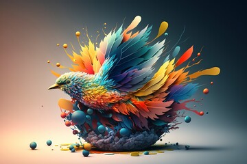 Fototapeta premium Experience the beauty of birds like never before with our stunning collection of bird artwork. Featuring various breeds and art styles, all generated by AI.