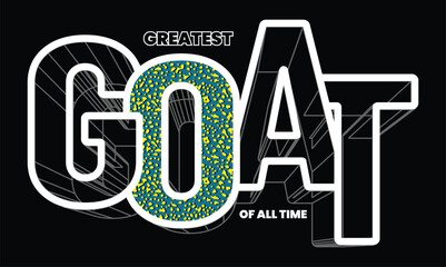 GOAT Greatest of all time Vintage typography design in vector illustration tshirt clothing and other uses - obrazy, fototapety, plakaty