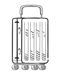 suitcase travel doodle