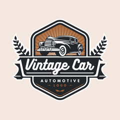 Obraz premium Automotive Vintage Car logo