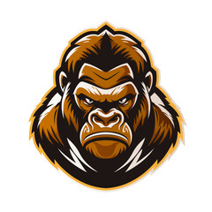 Gorilla Head Logo Illustration
