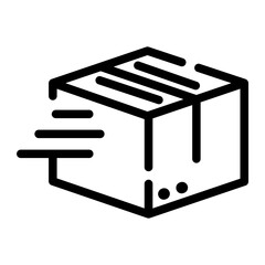 delivery box line icon