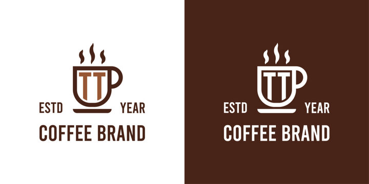 Letter TT Coffee Logo, suitable for any business related to Coffee, Tea, or Other with TT initials.