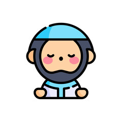 icon muslim man Ramadan and Islamic Eid