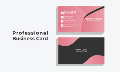 Fototapeta premium Professional vector business card template for personal user.