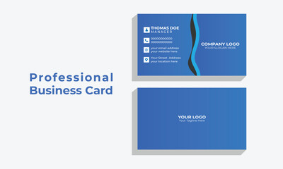 Professional name card and business card Vector template.
