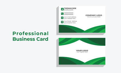 Modern presentation card with company logo.
Double-sided creative business card template.