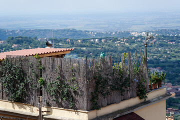 Panorama sur la plaine de Rome depuis la ville de Rocca di Papa 