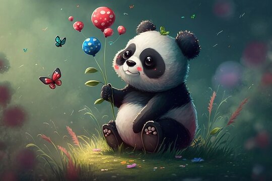 Cute Panda Wallpaper - EnWallpaper