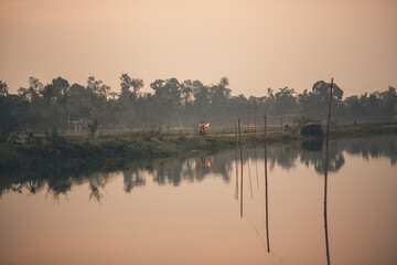 sunrise over the river