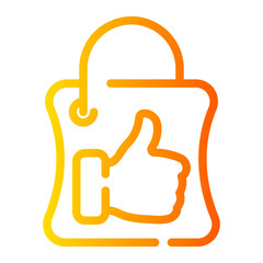 Obraz premium like gradient icon