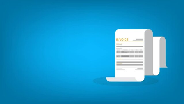 Invoice. Payment and invoicing document, business or financial operations.