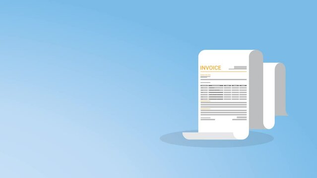 Invoice. Payment and invoicing document, business or financial operations.