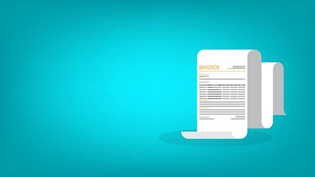 Invoice. Payment and invoicing document, business or financial operations.